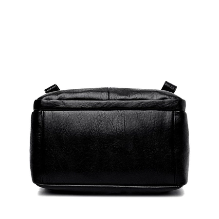 Rucsac urban elegant, negru, din piele ecologică