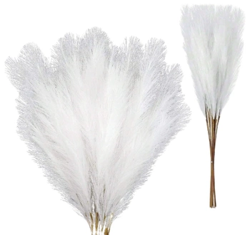 Alb artificial stuf pampas iarbă decorative set de 10pcs