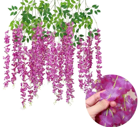 12 buc. flori de glicine agățate pentru ghirlande