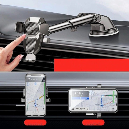 Suport negru telescopic pentru telefon auto