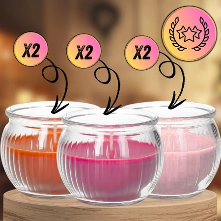 Set 6 lumanari parfumate lumanare biscuiti bujor cu fructe