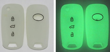 Husa pentru carduri luminoasa Renault Dacia, capac cheie cu LED