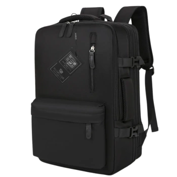 Rucsac negru pentru bagaj de mână de călătorie cu avionul USB BAD&BAGS rezistent la apă