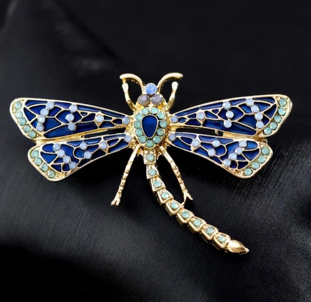 Broșă elegantă insecte libelule cu zirconi