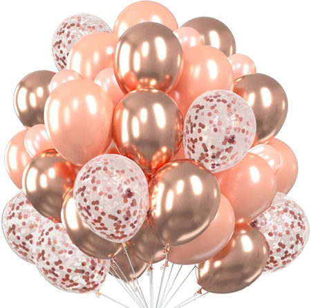 Set de 30 de baloane din aur roz roz cu confetti pentru nunta ziua de nastere