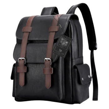 Rucsac din piele neagră pentru cabina de afaceri pentru bagaj de mână avion