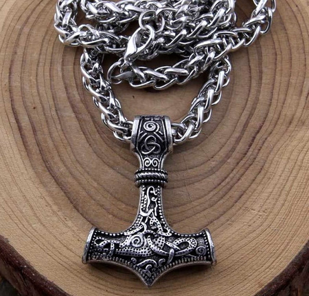 Colier cu ciocan pentru bărbați din argint THOR MJOLNIR CELTIC