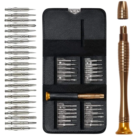 Set de șurubelnițe de precizie 25 în 1, șurubelnițe, biți TORX + carcasă