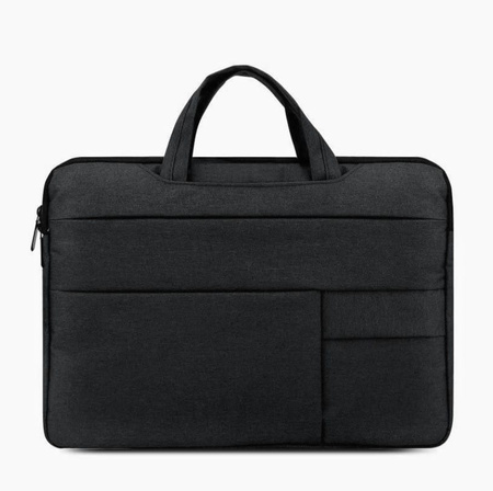 Geanta pentru laptop, neagra, spatioasa, husa 15.6