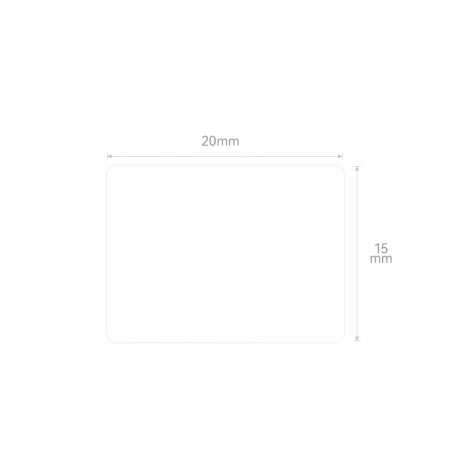 Autocolante NIIMBOT M2 ALB 20x15mm Dreptunghiular 355 buc