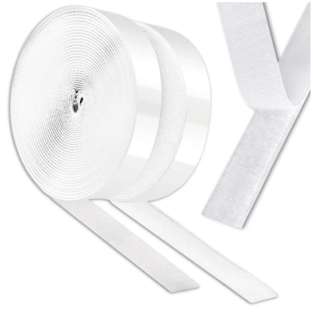 Banda autoadeziva 5m Velcro cu adeziv set alb bucla cu carlig 50mm