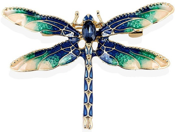 Brosa cu zirconi insecte DRAGONFLY pin retro