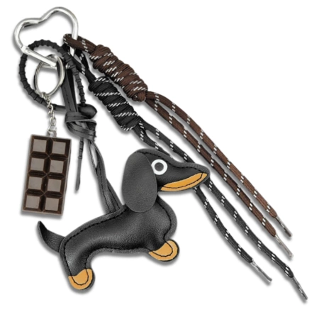 Breloc pentru o pungă de chei, breloc, pandantiv, teckel, tabletă de ciocolată