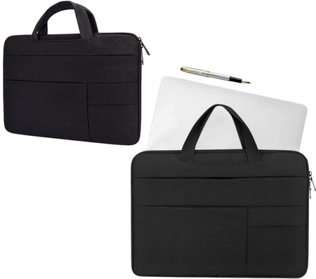 Geanta pentru laptop, neagra, spatioasa, husa 15.6