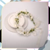 Coroană Bentita Păr Flori Trandafiri Albi Stil Boho
