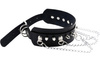 Colier guler din piele GOTHIC Punk Goth, negru