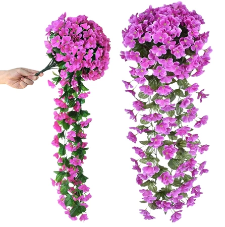 Hanging flori artificiale 1pc iederă alpinism decorative pentru balcon