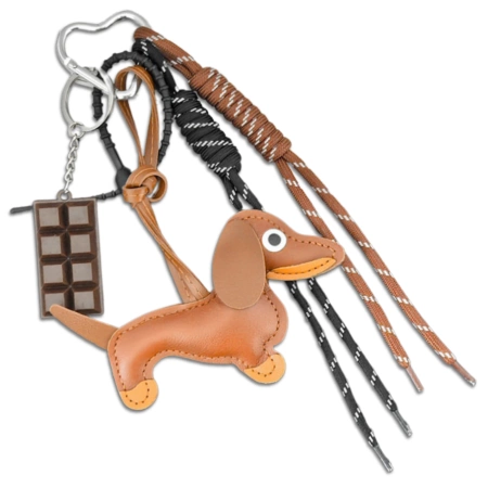 Breloc pentru chei, geantă, breloc, pandantiv, ciocolată, teckel maro