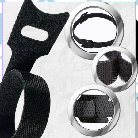 Clemă de cablu cu velcro pentru fixarea firelor, set de 100 bucăți, neagră, 12x150mm