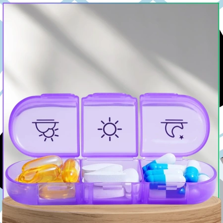 Cutie organizator colorat pentru medicamente 7 zile 3 momente ale zilei recipient casetă