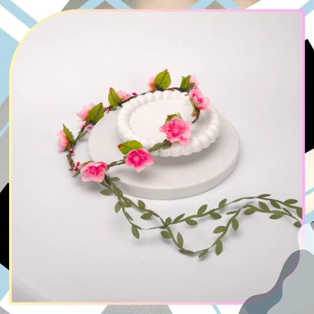 Bandita Coroana Roz Flori Trandafiri Stil Boho