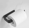 Suport de perete negru set de 2 pentru șuruburi pentru hârtie igienică