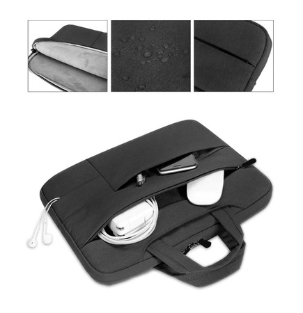 Geanta pentru laptop, neagra, spatioasa, husa 15.6