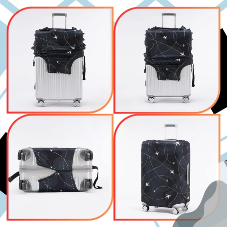 Husă de protecție elastică pentru valiză bagaj de călătorie avioane