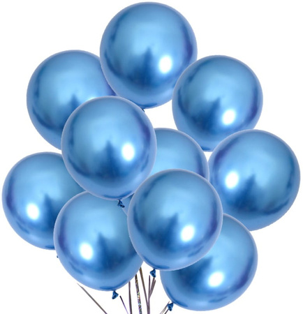 Set de 40 de baloane albastre mixte cu confetti, nunta, ziua de nastere