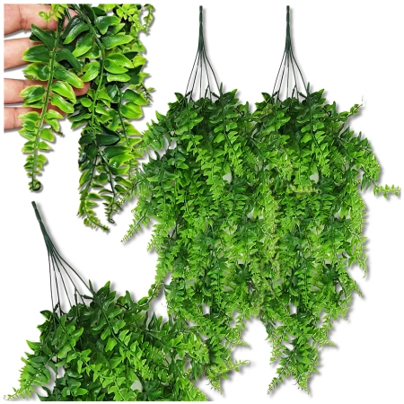 Feriga artificiala set de 2 flori verzi decor suspendat 82 cm