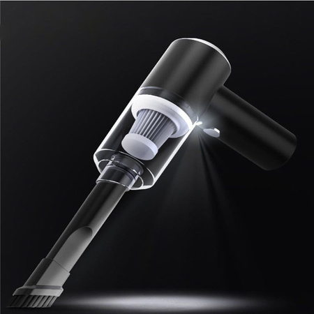 Aspirator auto USB, puternic 120W, LED, 35kPa, compact