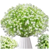 Flori artificiale buchet decor flori mici albe 10buc