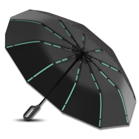 Umbrelă NEAGRĂ, umbrelă pliabilă automată ANTI-UV
