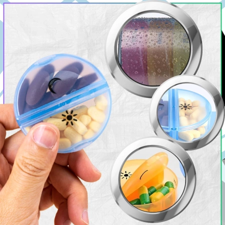 Cutie, casetă, organizator colorat pentru medicamente 7 zile