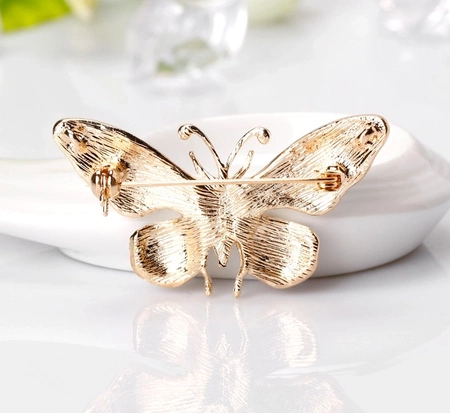 Broșă retro colorată fluture pin cu zirconi