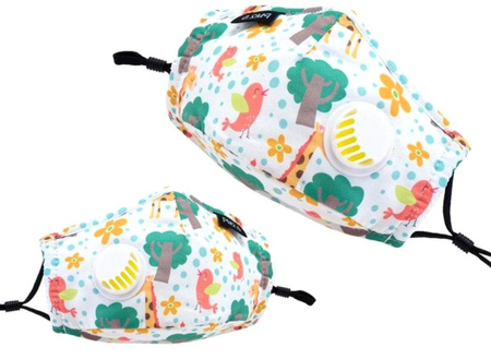 Mască pentru copii din bumbac cu model girafe