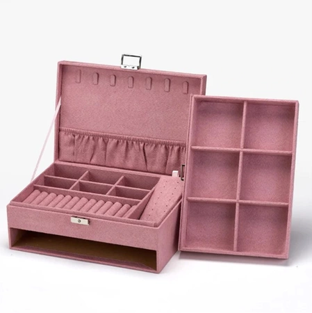 Cutie mare organizator, cutie dubla pentru bijuterii