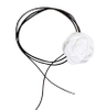 Colier choker dama cu o floare alba innodata
