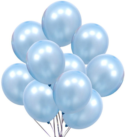 Set de 40 de baloane albastre mixte cu confetti, nunta, ziua de nastere