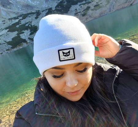 Căciulă de pisică beanie cu dungi calde pentru femei
