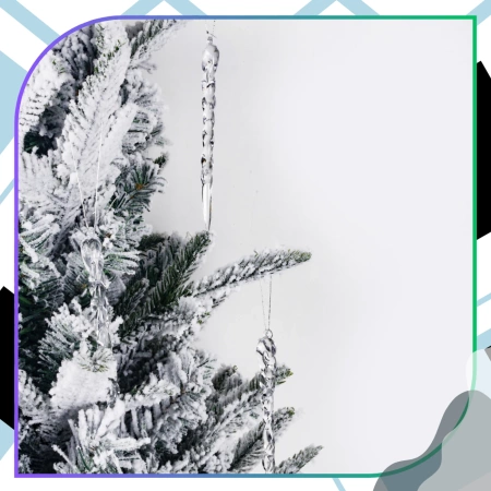 Pandantiv de Crăciun Icicles, 12 globuri decorative 13 cm