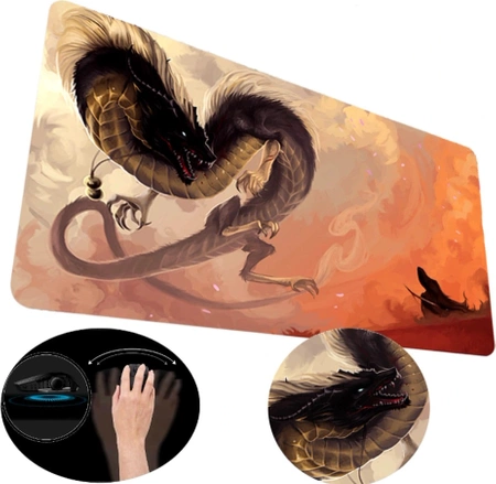 Mouse pad XXL colorat de birou, covoraș de joc dragon