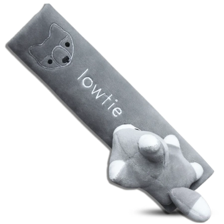 Husă de centură de siguranță din pluș de vulpe gri pentru copii