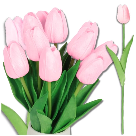 Buchet lalele artificiale 10buc flori decorative roz