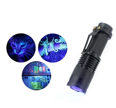 Mini detector UV detector lanternă din aluminiu rezistent la apă
