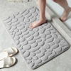 Covoraș de baie absorbant, antiderapant, gri, moale