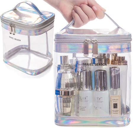 Organizator de pungi cosmetice din PVC, transparent, impermeabil