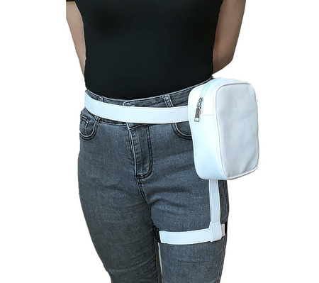 Geantă mare în talie, geantă din piele cu centură