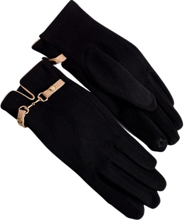 Mănuși touch damă, negre, elegante