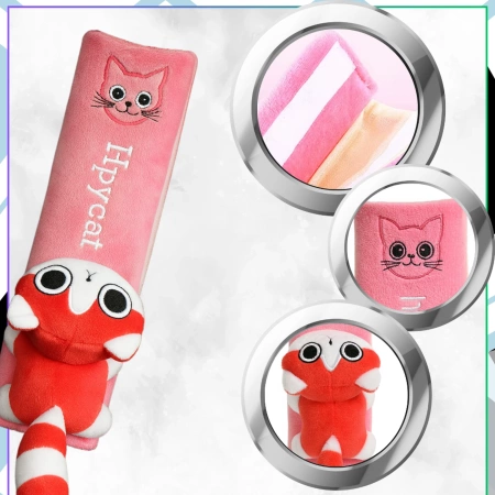 Husă de centură de siguranță pentru pisici, din pluș, pentru copii